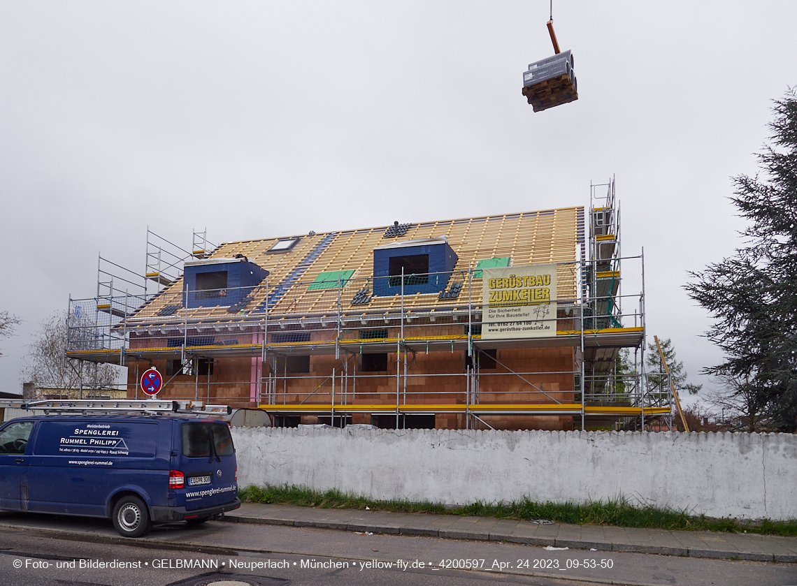 24.04.2023 - Baustelle Niederalmstraße 16 in Neuperlach